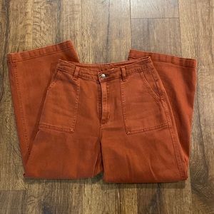 Wide leg rust colored denim from Universal Thread